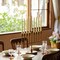 Vintiquewise Wall Mount 9-Branch Hanukkah Menorah Illuminated Display Contemporary Decorative Accent Judaica Centerpiece and Meaningful Gift for Hanukkah Celebrations, Modern Black